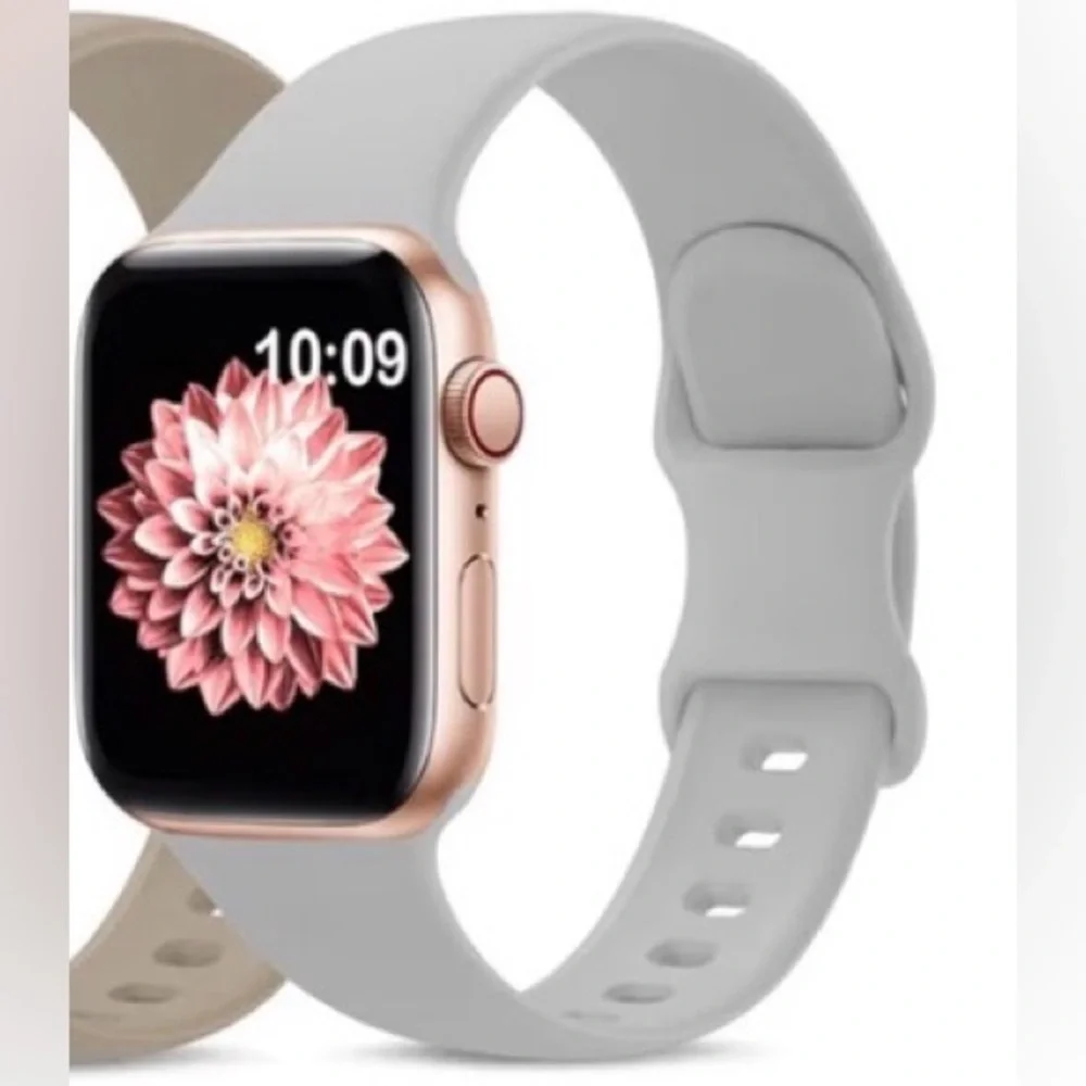 3/$15 Apple Watch Silicone Sport Band: Gray